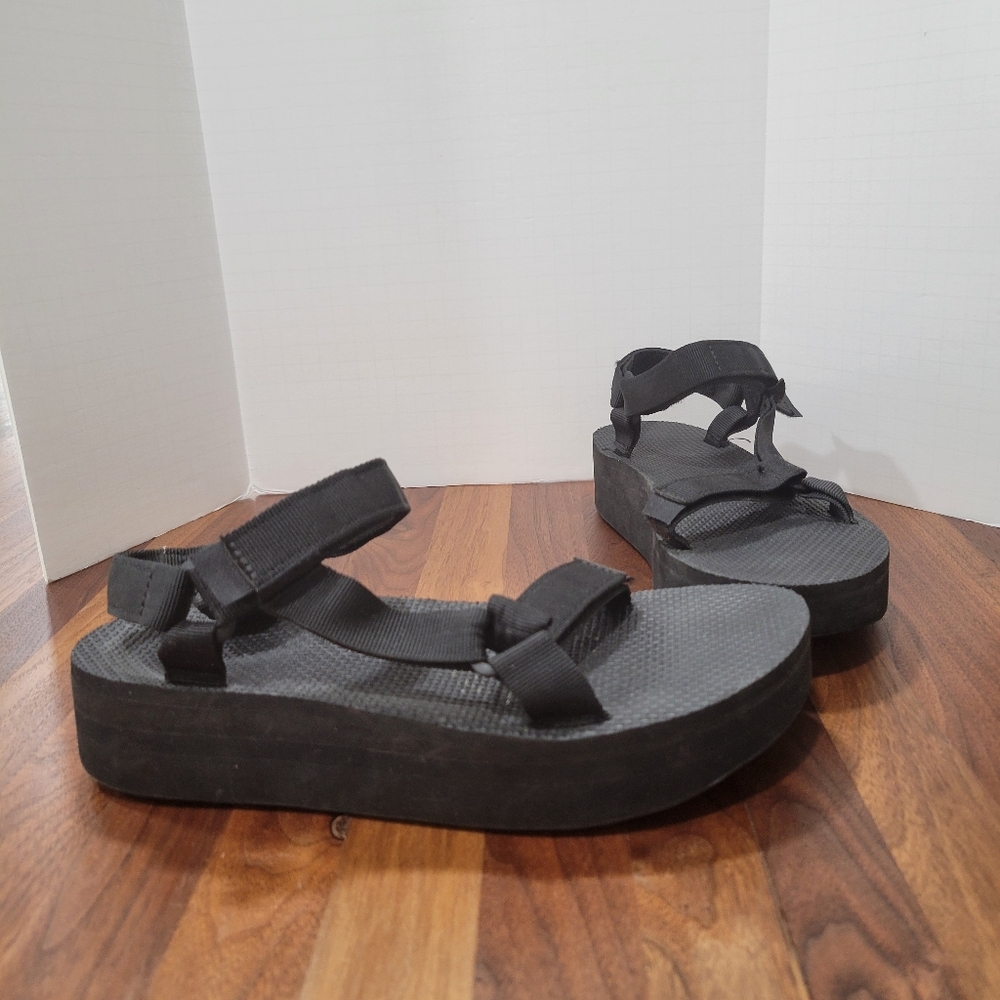Teva Black Platform Sandals